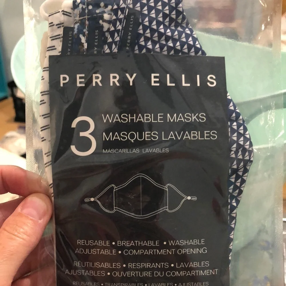 Perry Ellis 3 pack washable Face masks NWT
